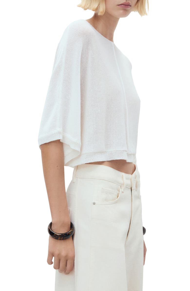 MANGO Oversize Fine Knit Sweater, Alternate, color, White