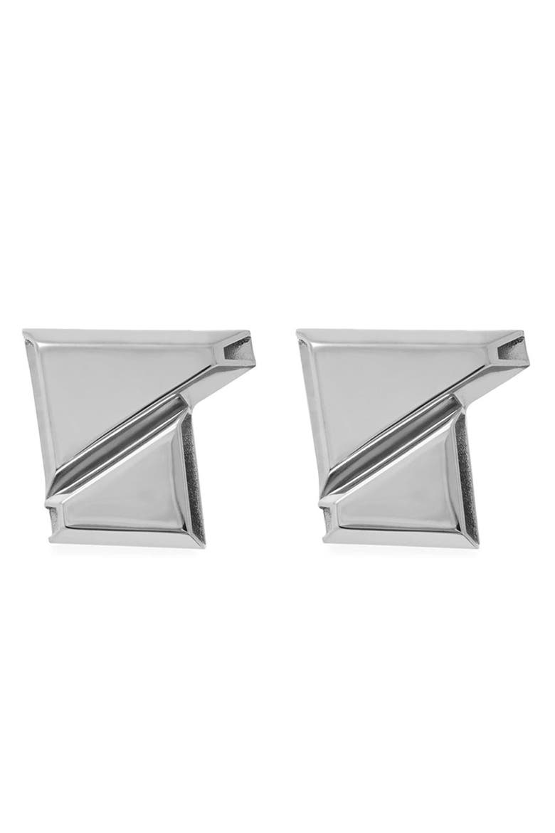 Construction Earrings, Main, color, Silver