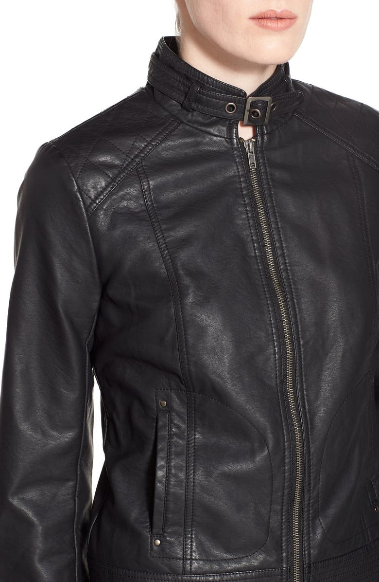 cupcakes and cashmere 'Brooklee' Faux Leather Moto Jacket, Alternate, color,