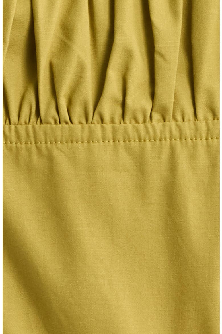 Smocked Puff Sleeve Midi Dress, Alternate, color, CITRON