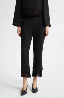 Bianca Fringe Trim Crop Pants