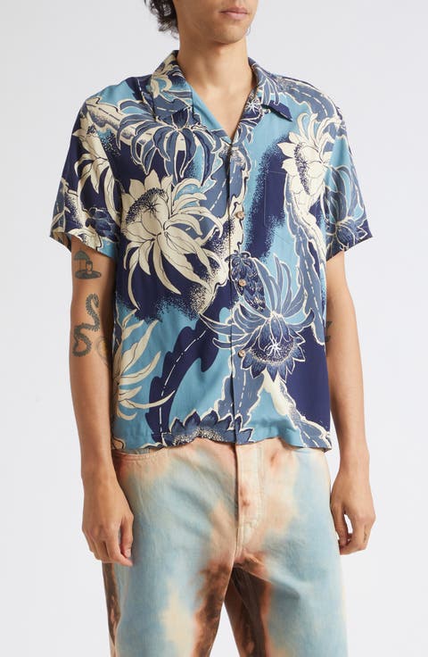 Floral Viscose Camp Shirt
