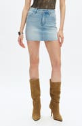 Bayeas Elowen High Waist Raw Hem Denim Skirt