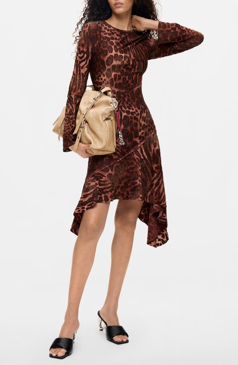 Asymmetrical Long Sleeve Dress