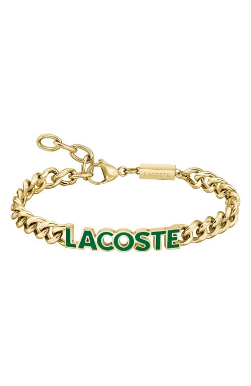 Lacoste Script Bracelet In Gold