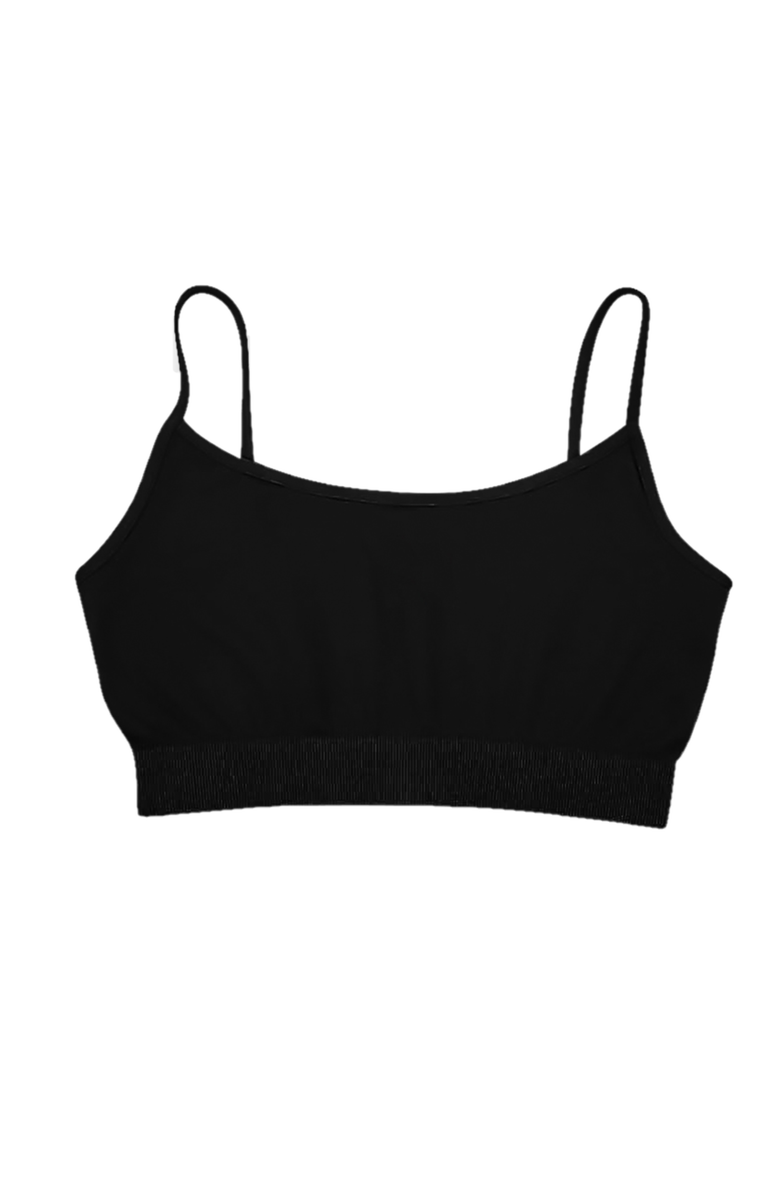 Malibu Sugar Solid bra cami - Big Kid, Alternate, color, Black