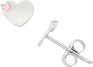 FZN Kids' Sterling Silver Heart Stud Earrings