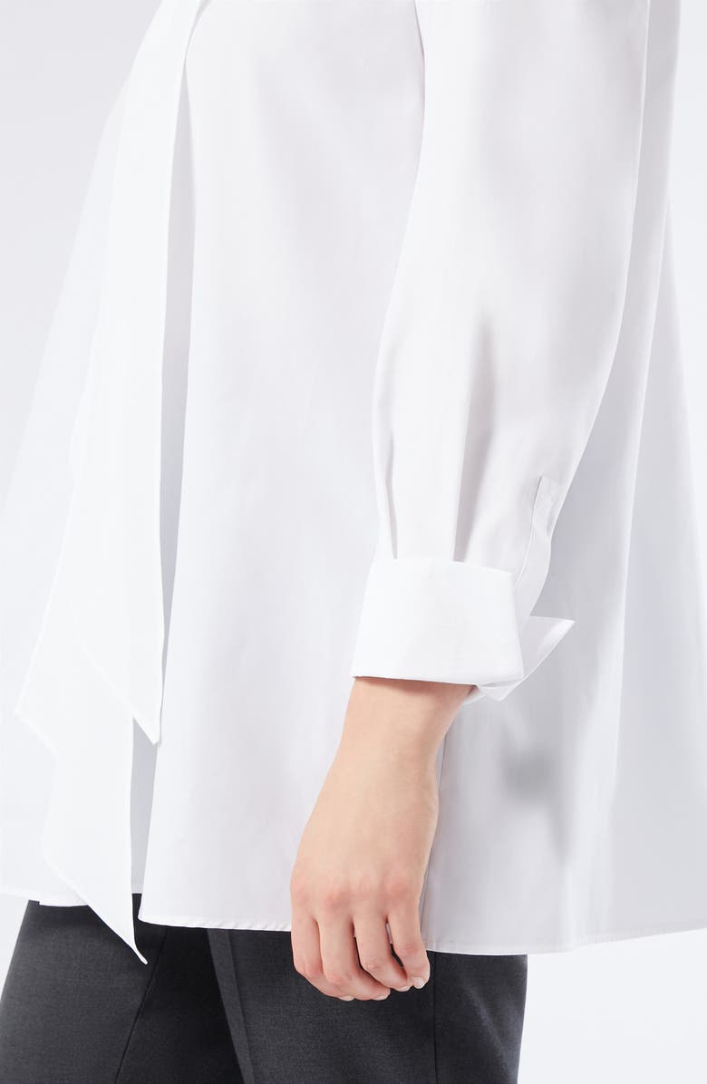 Marina Rinaldi Opera Comfort Fit Cotton Poplin Shirt, Alternate, color, Optical White