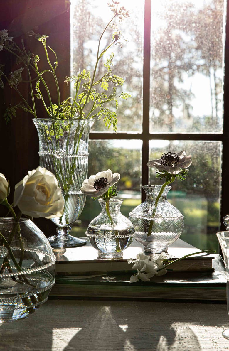 Juliska Graham Petite Glass Vase, Alternate, color, Clear