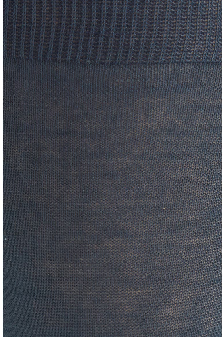 Solid Blue Cotton Dress Socks, Alternate, color, BLUE