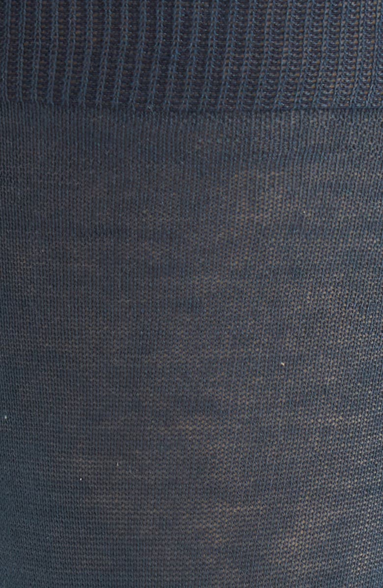 Canali Solid Blue Cotton Dress Socks, Alternate, color, Blue