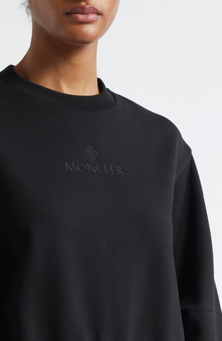 Moncler Logo Cotton Crewneck Sweatshirt, Alternate, color, 