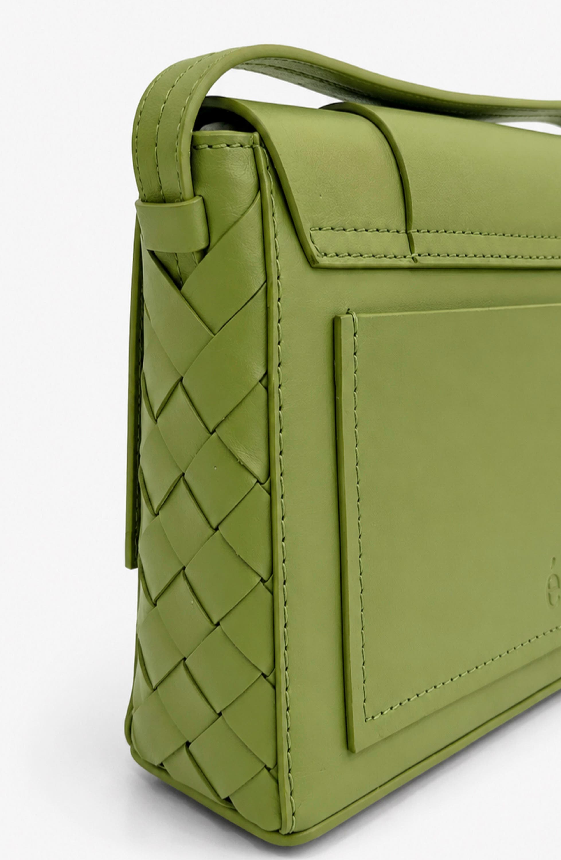 Iris Leather Crossbody Bag, Alternate, color, SEA KELP