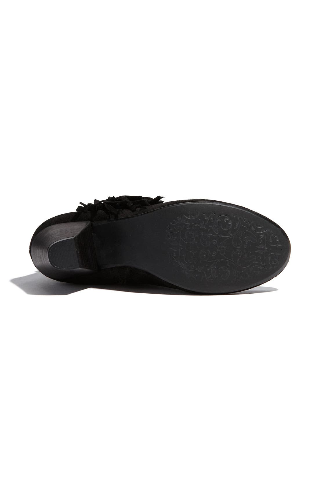 'Pisstoll' Fringe Bootie, Alternate, color, BLACK SUEDE