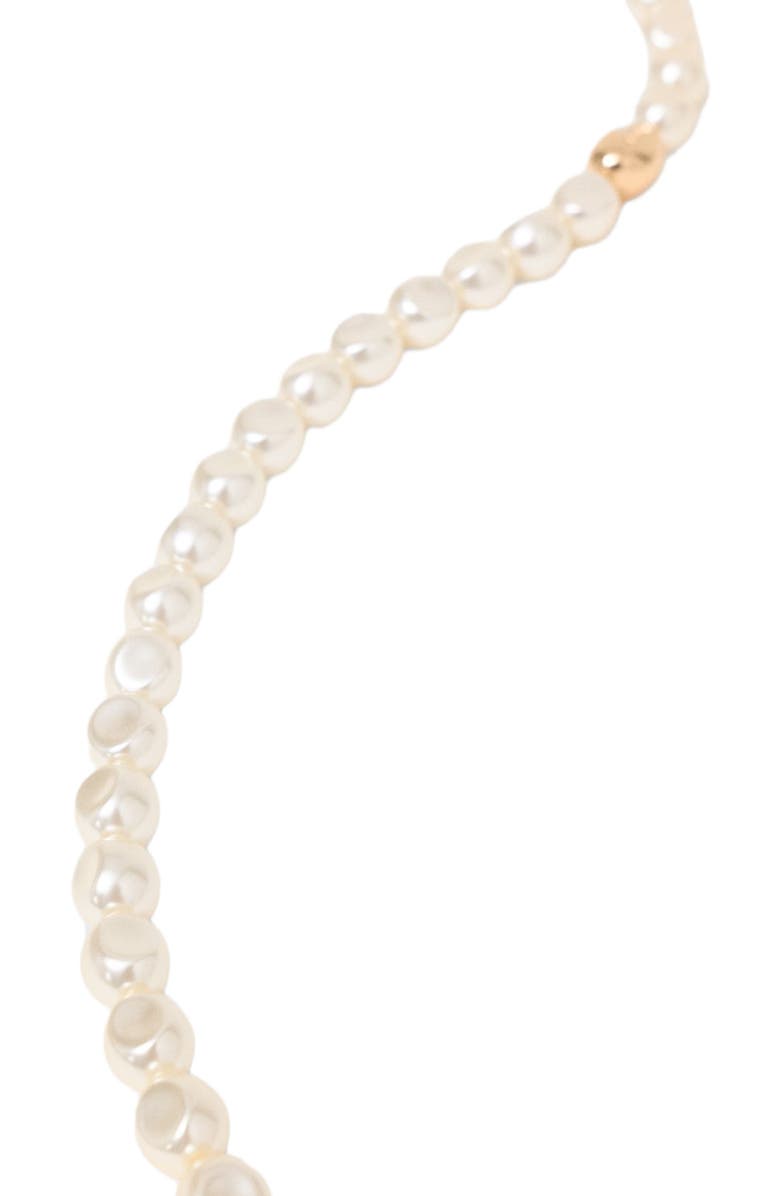 maje Pearl choker necklace, Alternate, color, Gold