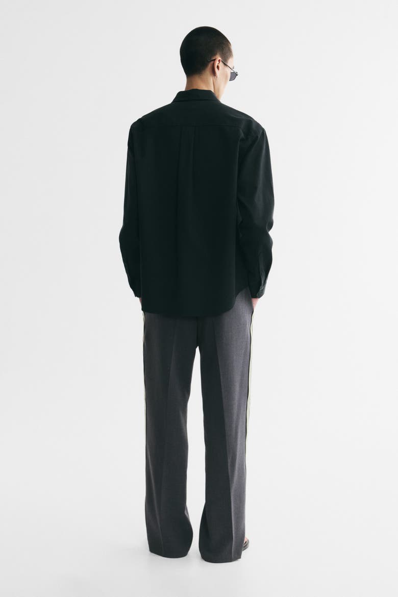 Relaxed-fit Pants, Alternate, color, Dark gray melange/striped