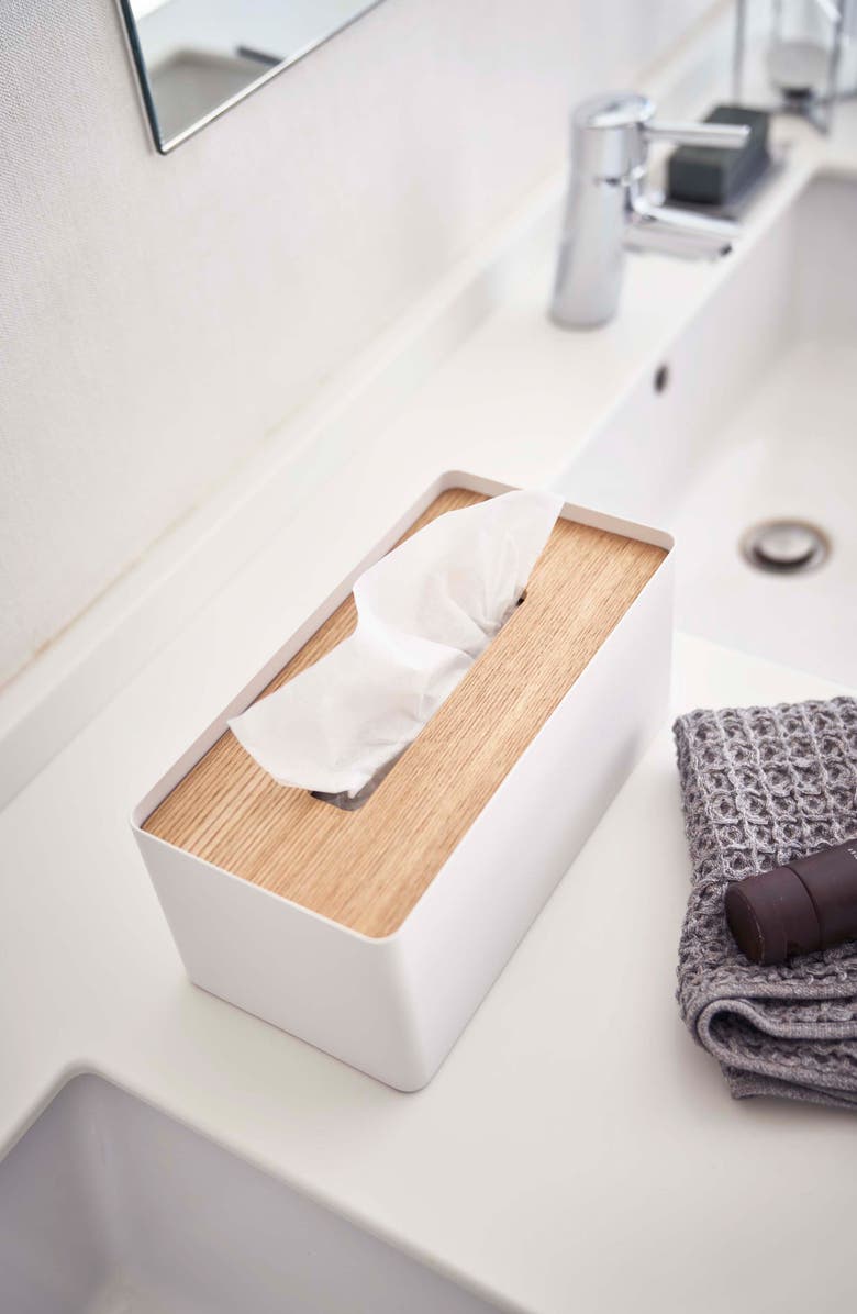 Yamazaki Standard Rectangular Tissue Box Case, Alternate, color, Ash