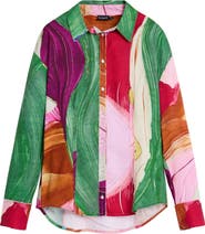 Desigual Abstract Print Button-Up Shirt