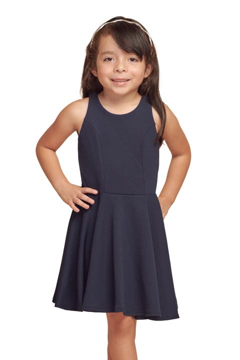 Textured Stretch Racerback Dress (Little Kid)