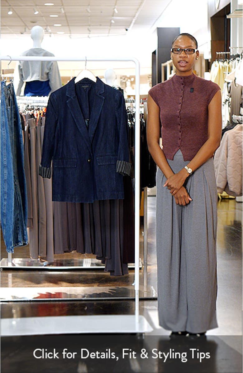 Jennie One-Button Denim Blazer, sales video thumbnail