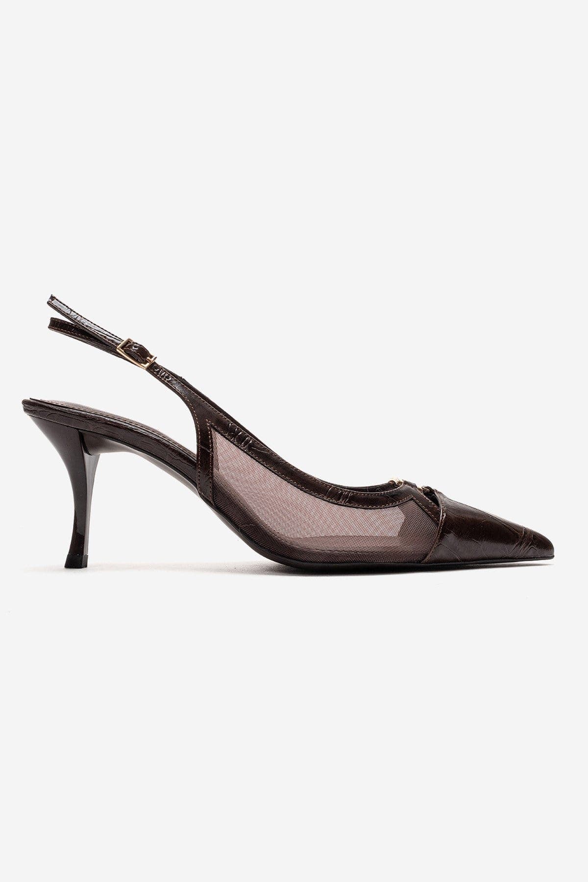 Prologue Shoes Orella Stiletto Mesh Pump, Alternate, color, Brown Print