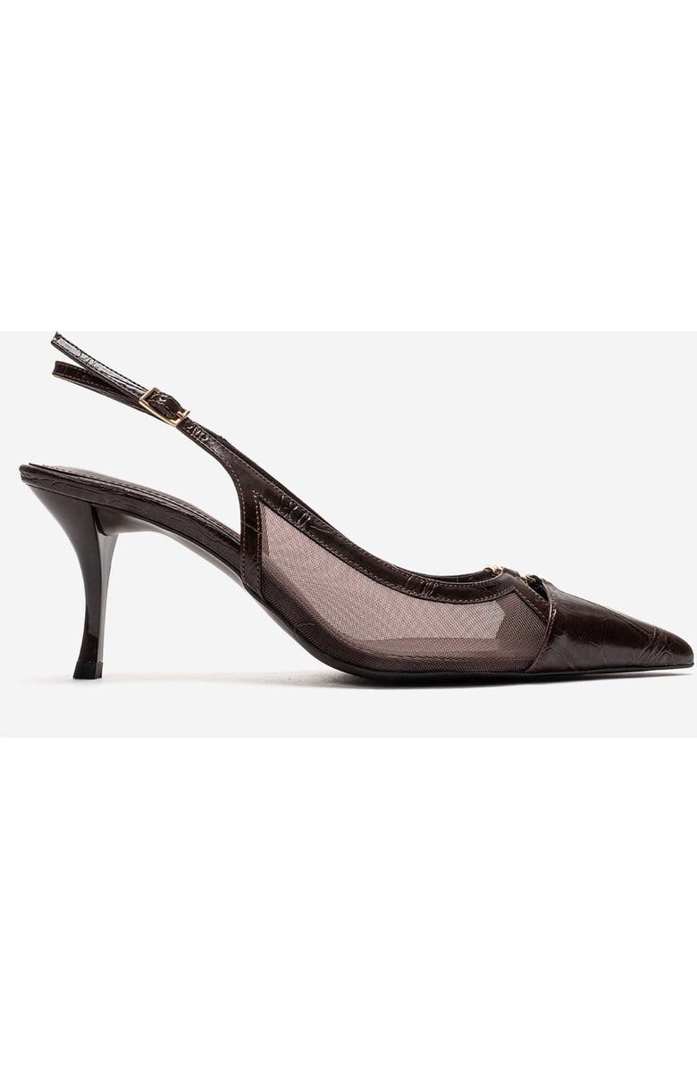 Prologue Shoes Orella Stiletto Mesh Pump, Alternate, color, Brown Print