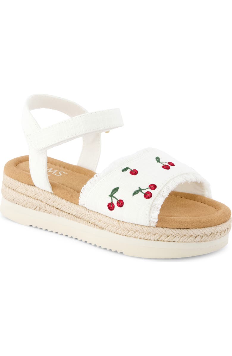 TOMS Kids' Diana Espadrille Ankle Strap Platform Wedge Sandal, Main, color,