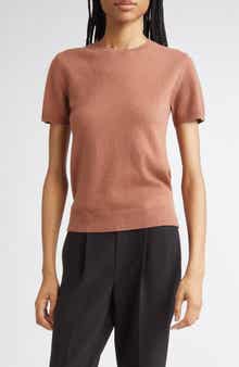Vince Short Sleeve Wool & Cashmere Sweater