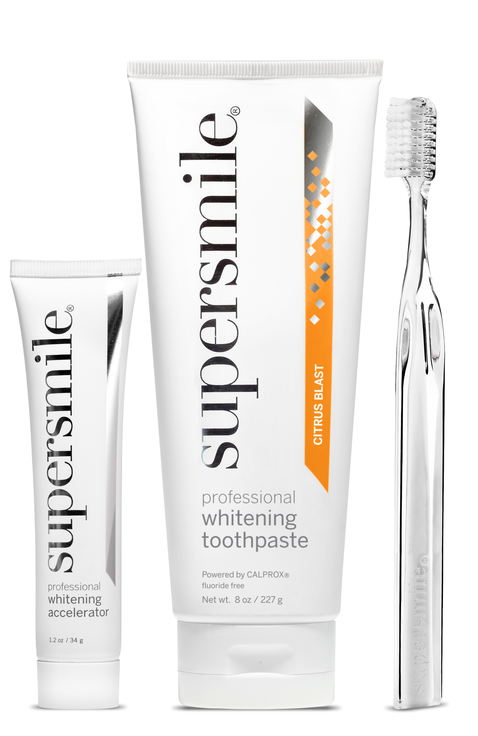 Citrus Blast whitening toothpaste with Accelerator & Crystal Collection toothbrush