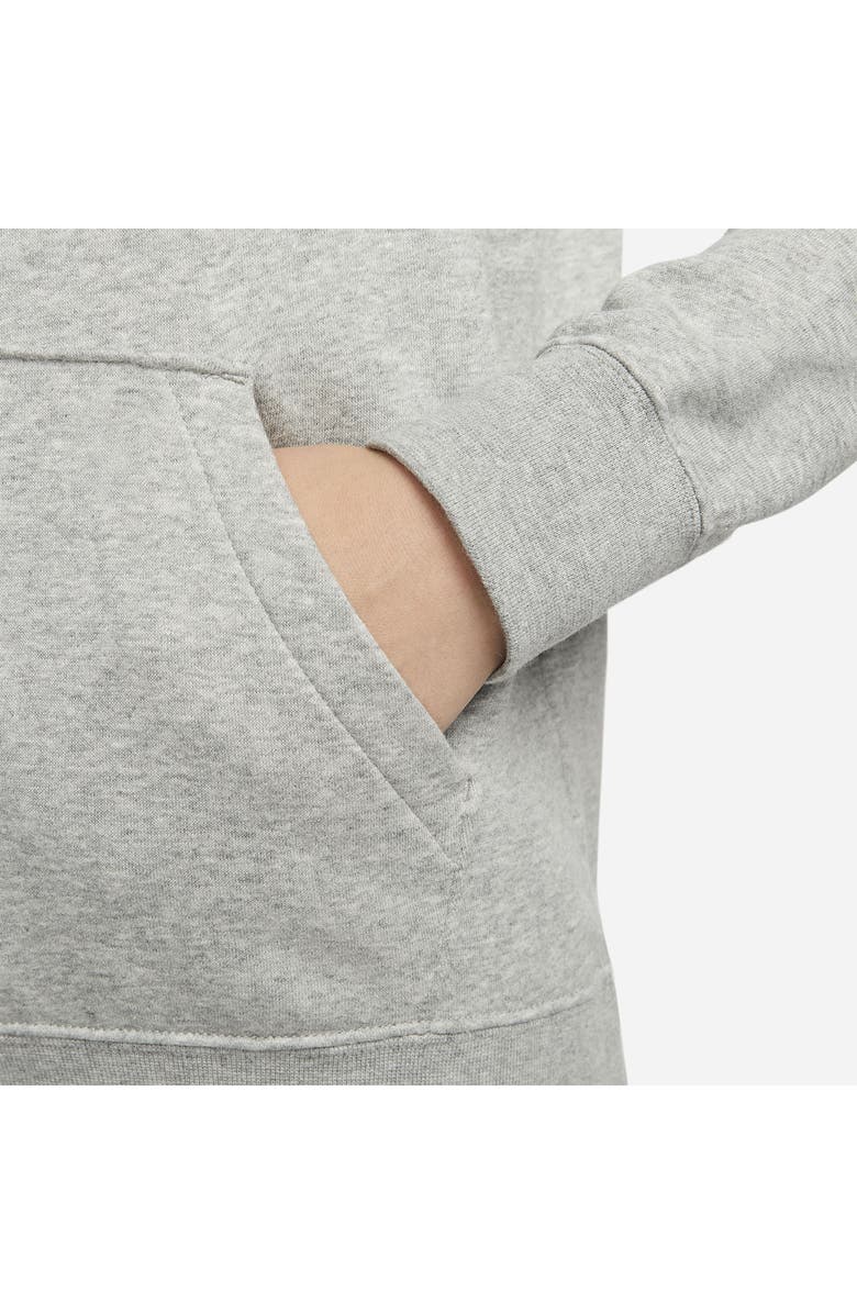 Nike Sportswear Club Fleece Hoodie, Alternate, color, Dark Grey Heather/ White