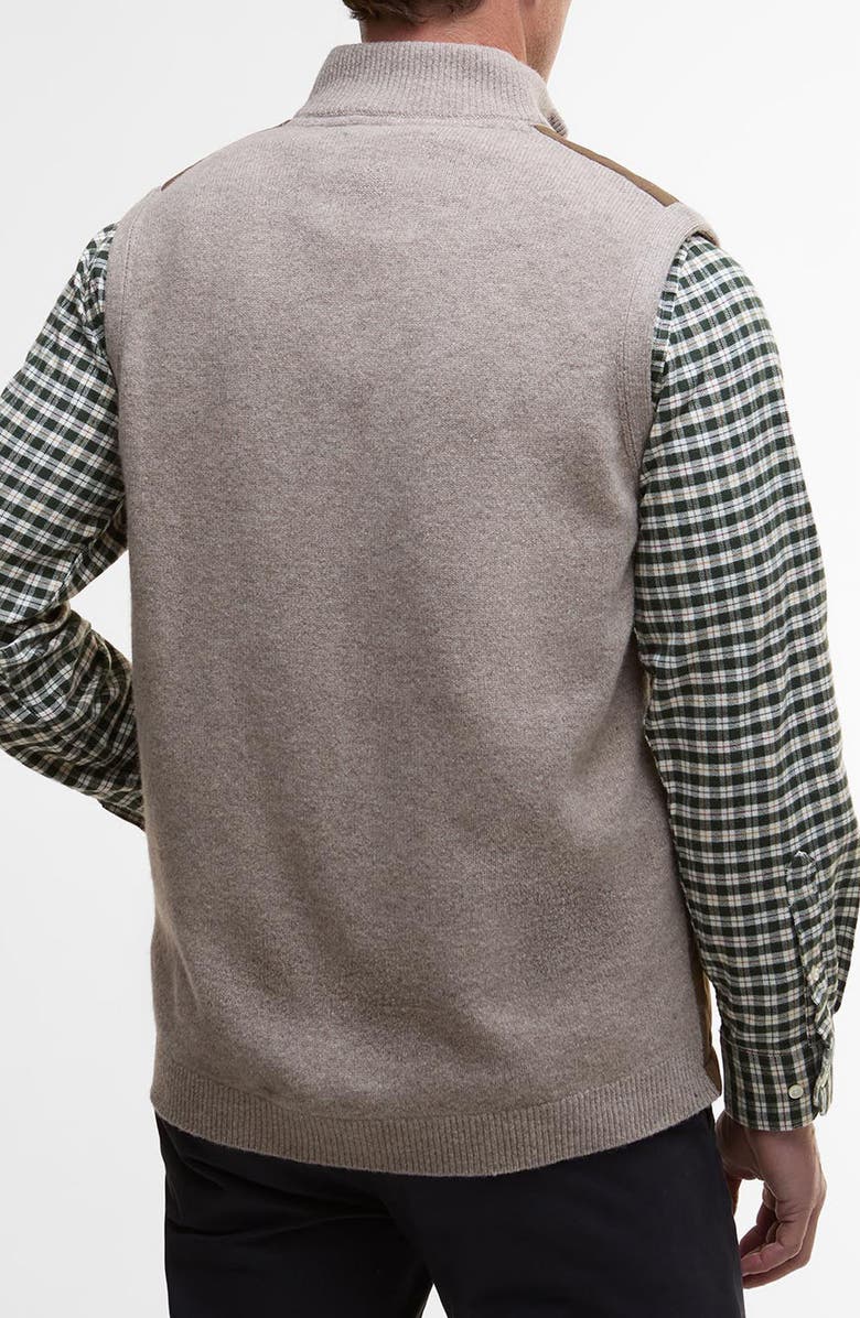 Barbour Shoveler Mixed Media Vest, Alternate, color, Stone
