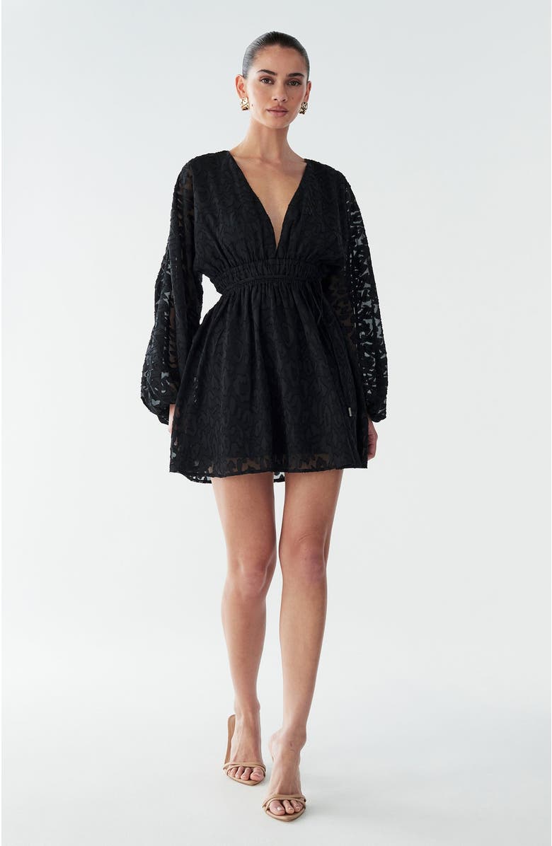 BWLDR Gracie Mini Dress, Alternate, color, Black