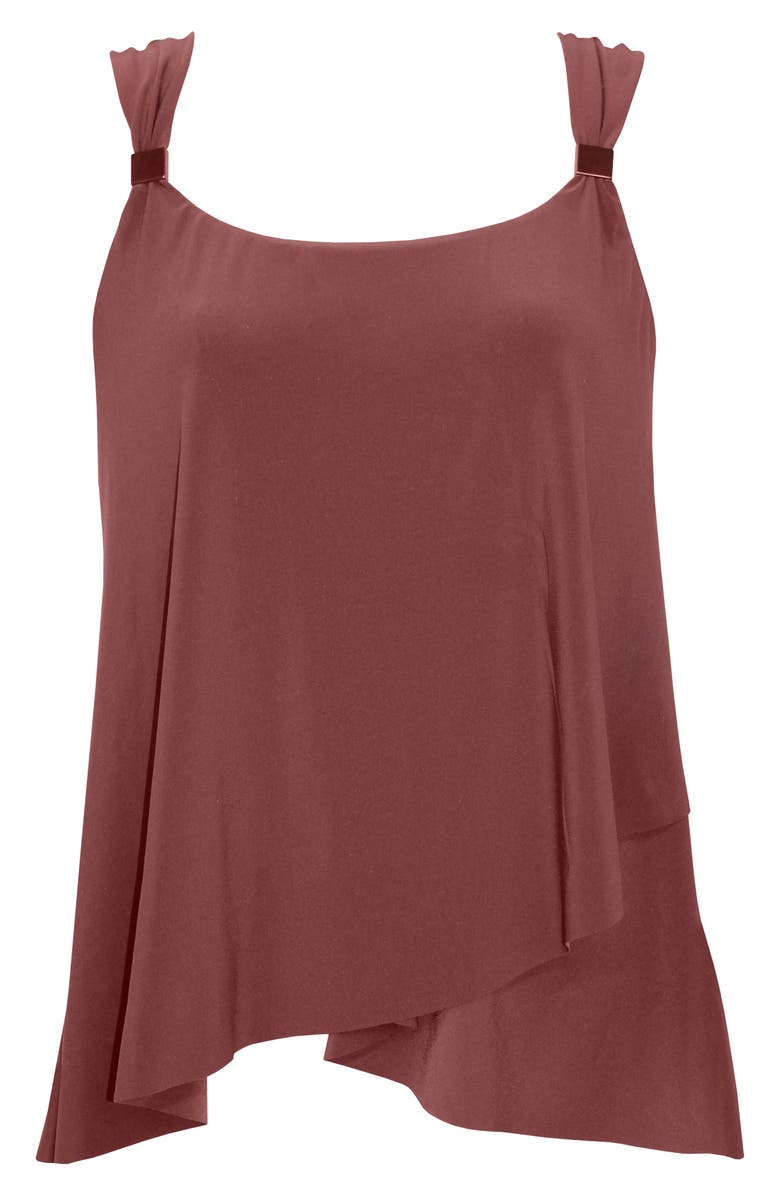 Miraclesuit<sup>®</sup> Razzle Dazzle Underwire Tankini Top, Alternate, color, Tamarind Brown