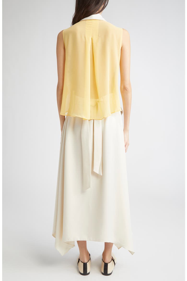 Tailored Handkerchief Hem Dress, Alternate, color, IVORY / CORNSILK