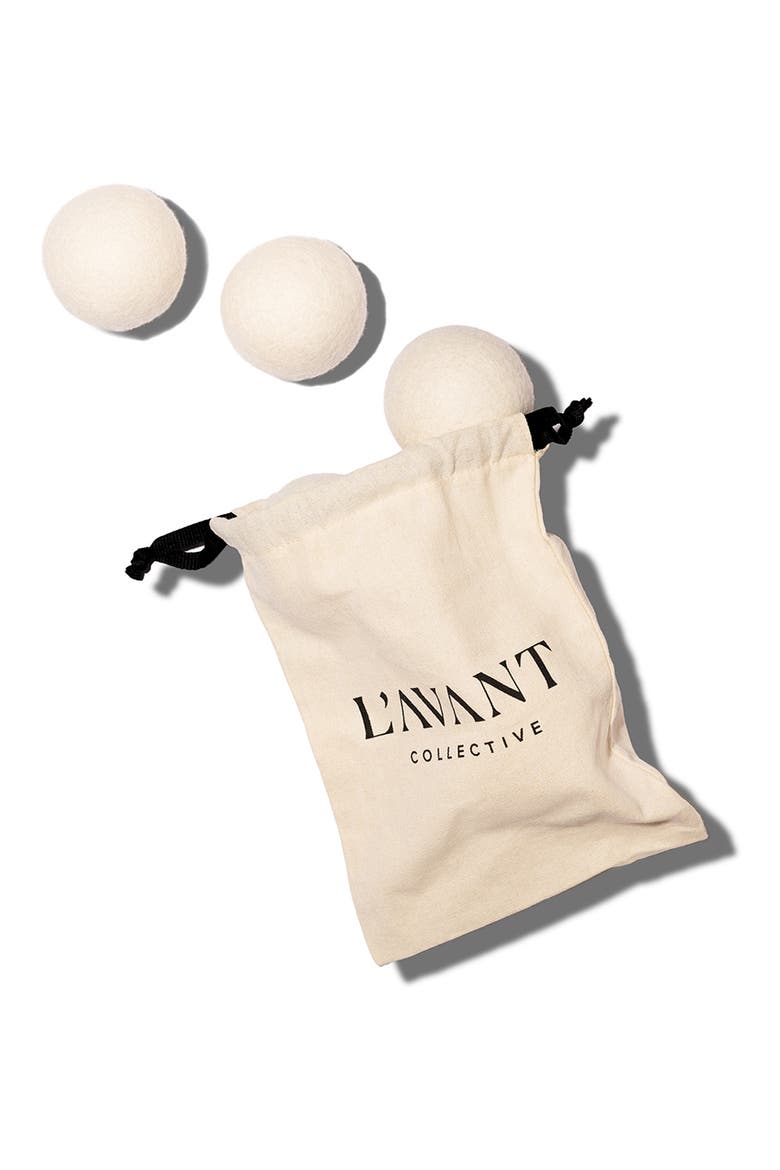 Pack of 3 Wool Dryer Balls, Main, color, WHITE