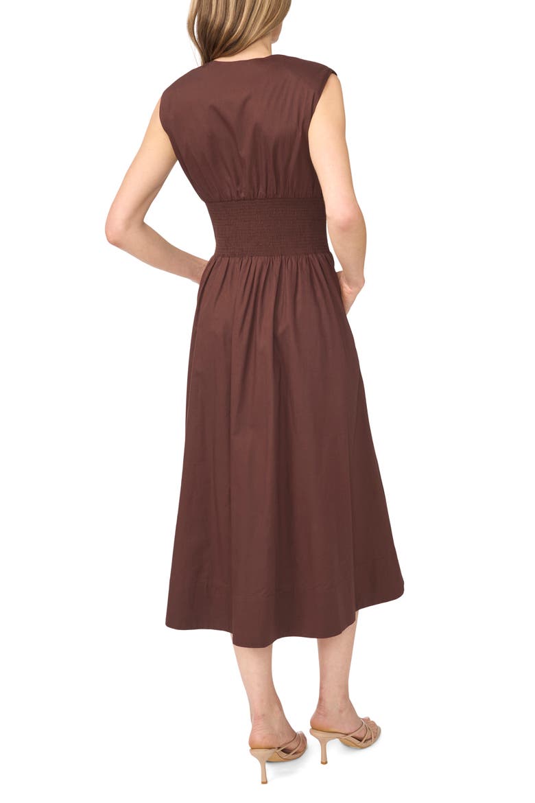 Zip-Front Midi Dress, Alternate, color, CHICORY COFFEE