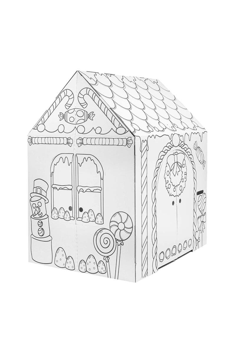 Easy Playhouse Gingerbread House Kids Art & Craft, Alternate, color, Multicolored
