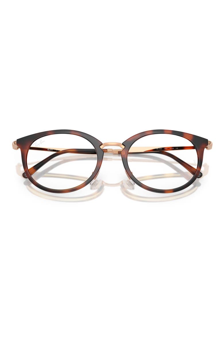 53mm Oval Optical Glasses, Alternate, color, STRIPED HAVANA