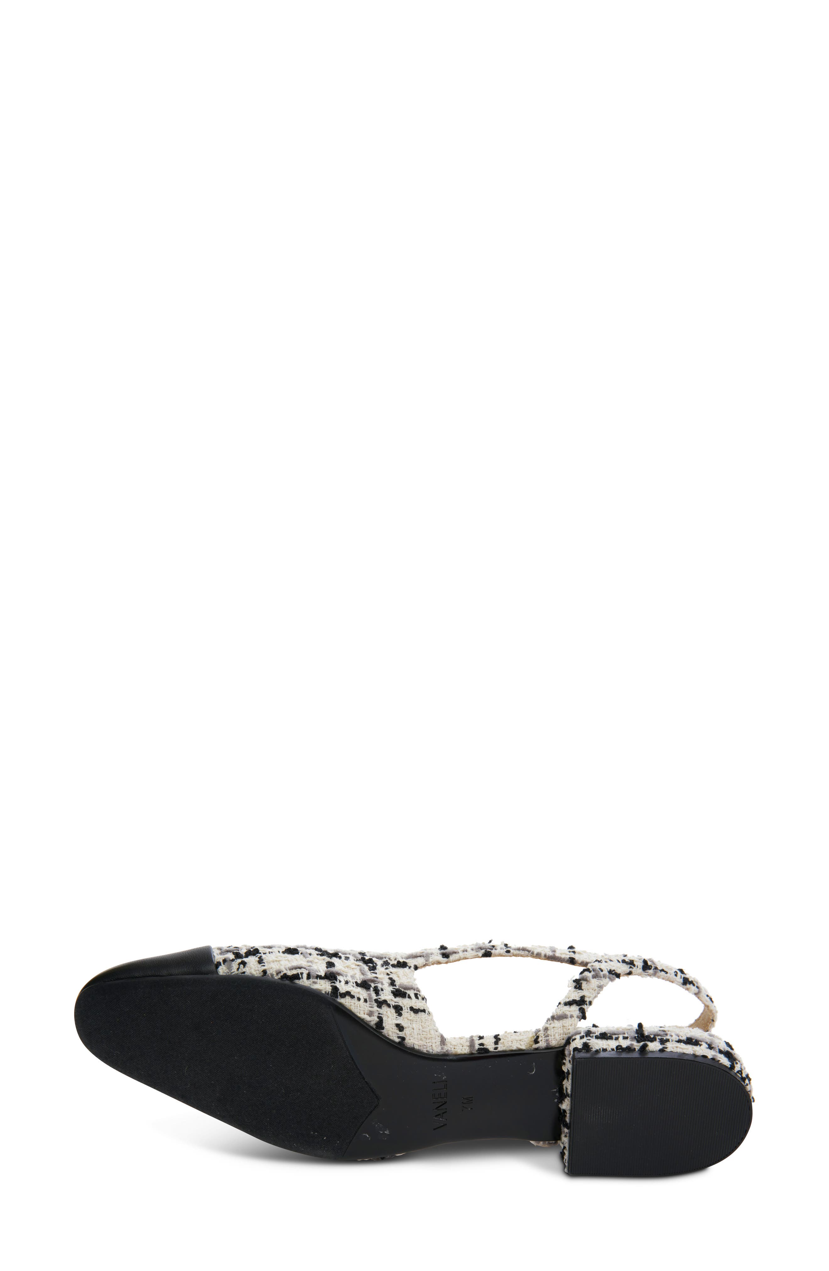 Tisha Cap Toe Slingback Flat, Alternate, color, OFF WHITE