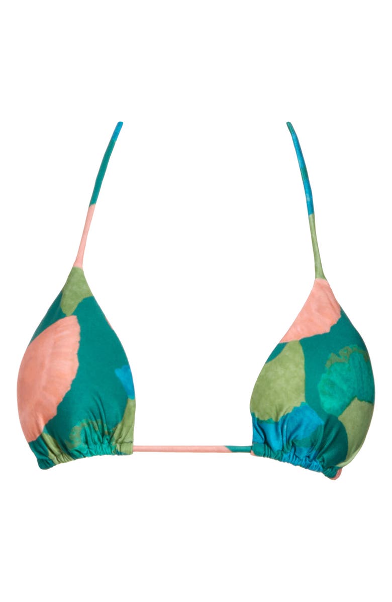 ViX Paula Hermanny Waterlily Triangle Bikini Top, Alternate, color, 