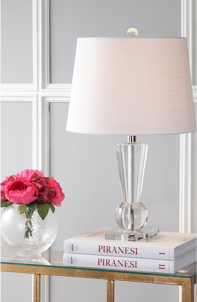 JONATHAN Y Wynne 22" Crystal LED Table Lamp, Clear, Alternate, color, Clear
