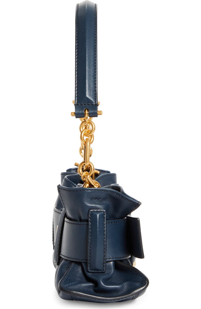 Balmain Mini Anthem Leather Shoulder Bag, Alternate, color, Oil