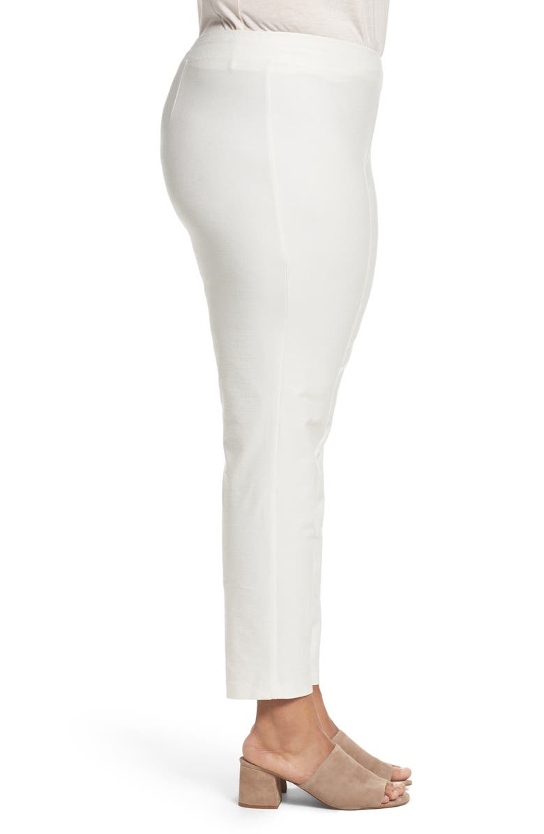 Eileen Fisher Crepe Ankle Pants, Alternate, color, Bone