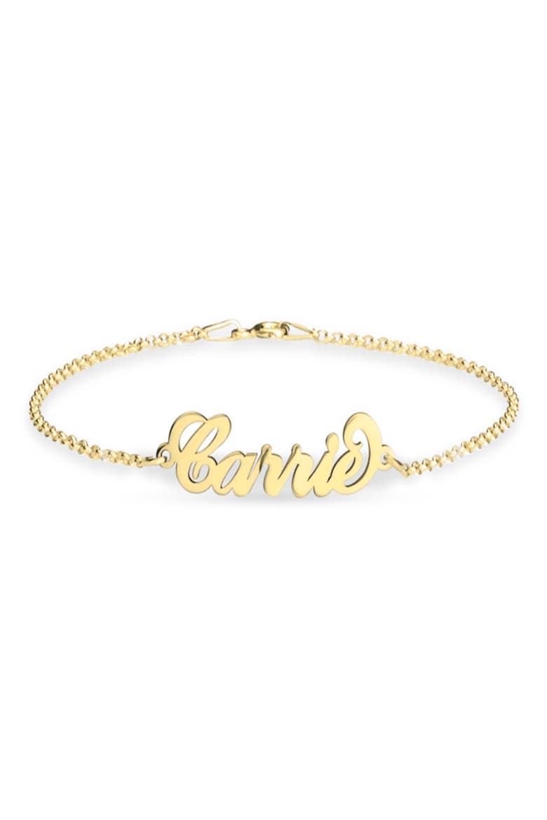 Personalized Nameplate Bracelet, Main, color, GOLD PLATED