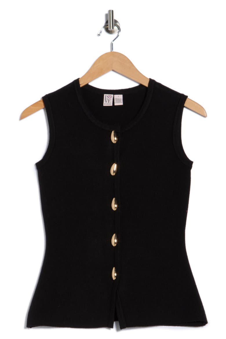 Dylan Sweater Vest, Alternate, color, BLACK
