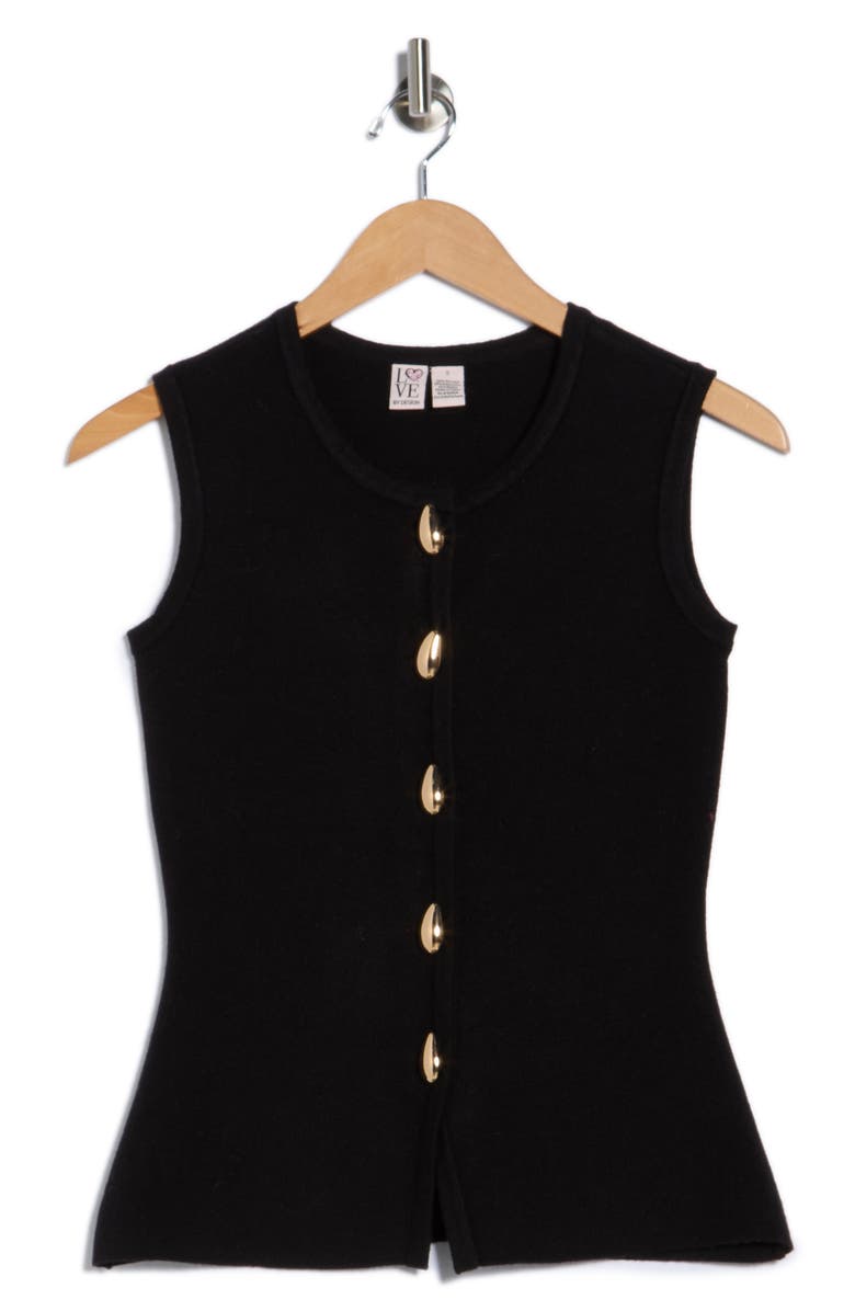 Love By Design Dylan Sweater Vest, Alternate, color, Black