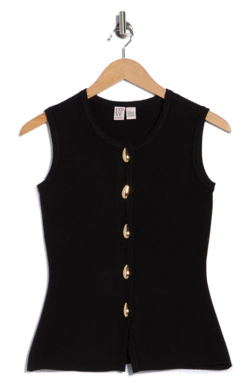 Love By Design Dylan Sweater Vest In Black