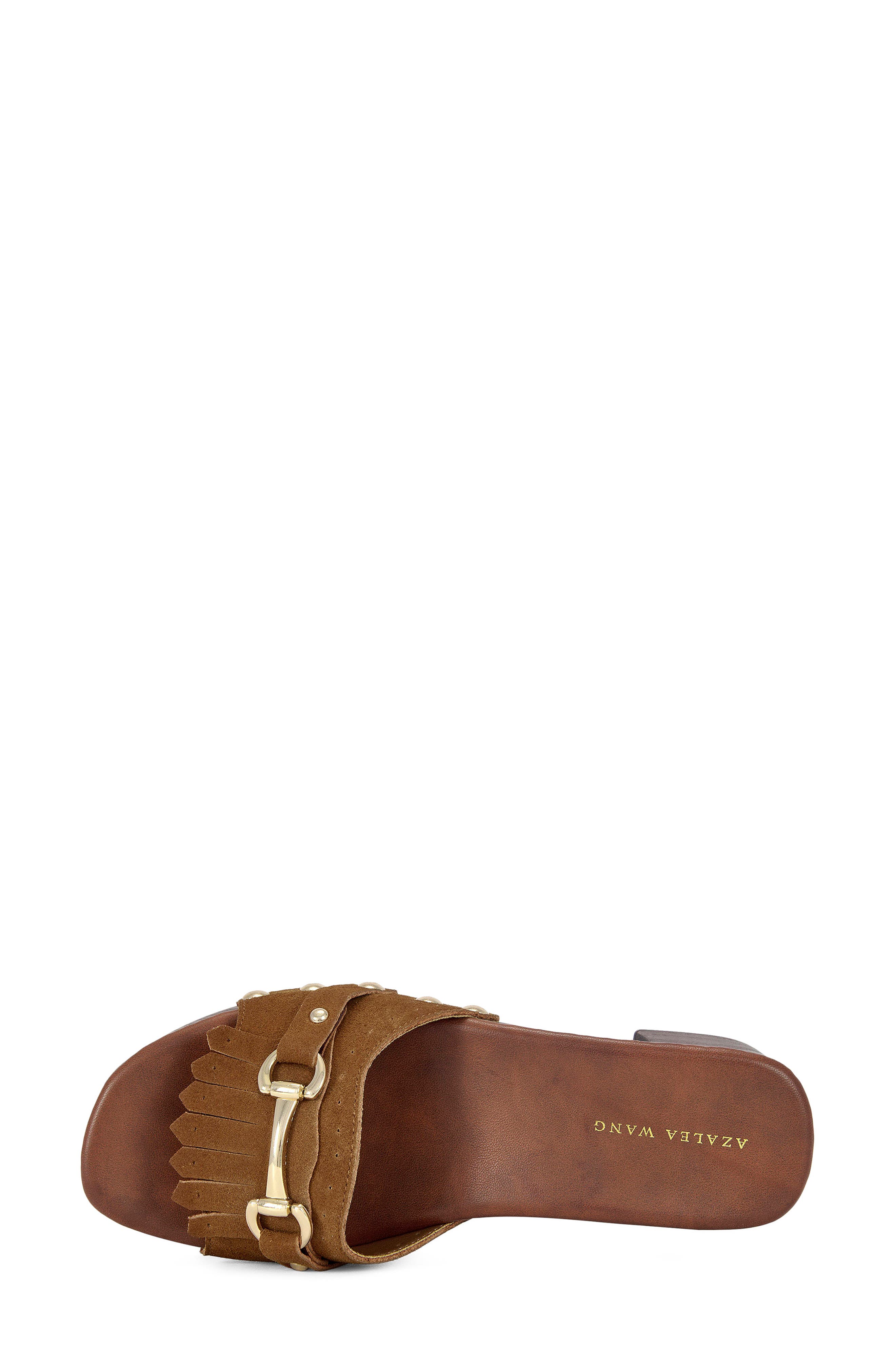 Epsilon Suede Platform Sandal, Alternate, color, BROWN