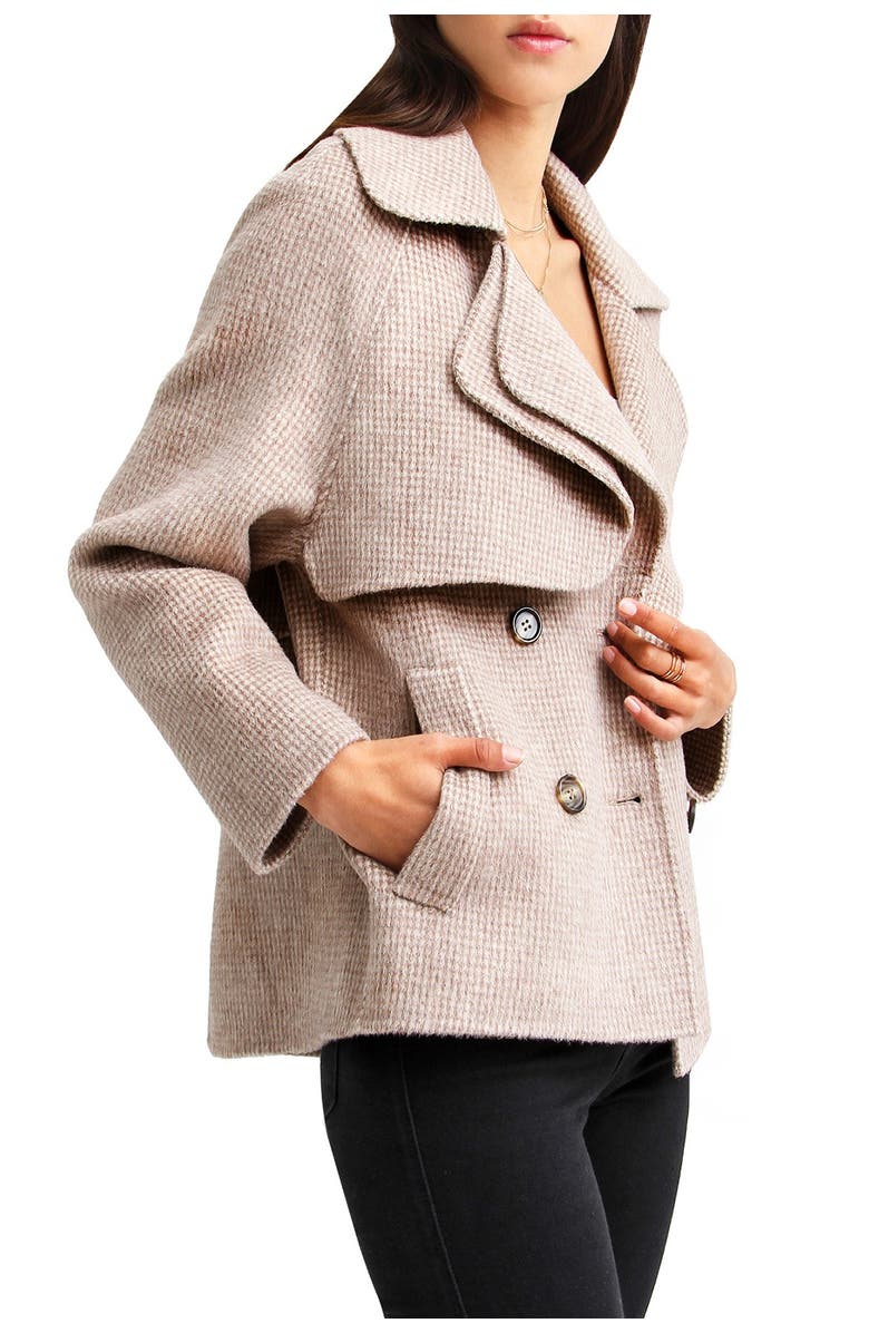 Belle & Bloom I'm Yours Wool Blend Peacoat, Alternate, color, Beige