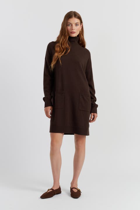 Wool-cashmere Mini Rollneck Dress